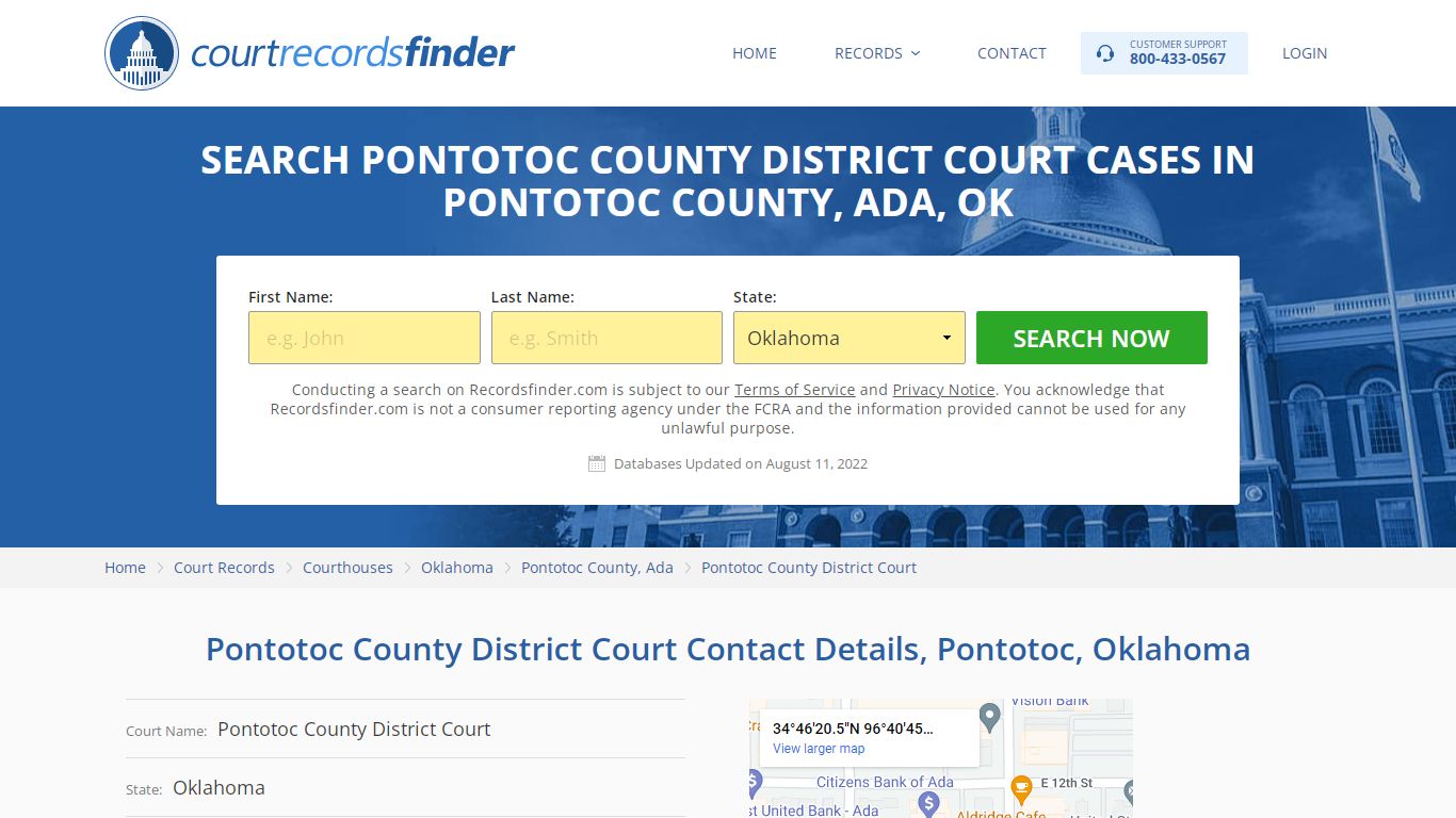 Pontotoc County District Court Case Search - Pontotoc ...